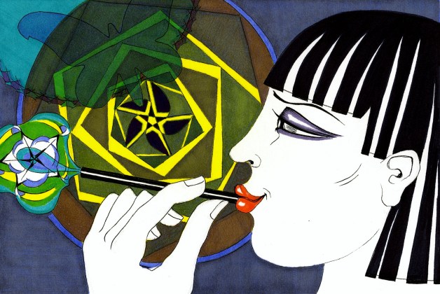 Girl blowing bubbles